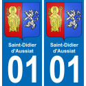 01 Saint-Didier-d'Aussiat stemma adesivo piastra adesivi città