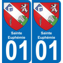 01 Sainte-Euphémie stemma adesivo piastra adesivi città