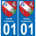 01 Sainte-Euphémie coat of arms sticker plate stickers city