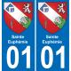 01 Sainte-Euphémie wappen aufkleber typenschild aufkleber stadt