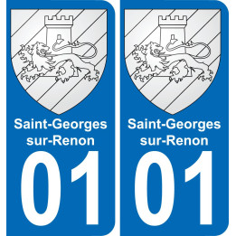 01 Saint-Georges-sur-Renon blason autocollant plaque stickers ville