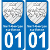 01 Saint-Georges-sur-Renon stemma adesivo piastra adesivi città