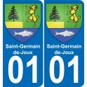01 Saint-Germain-de-Joux coat of arms sticker plate stickers city