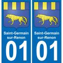 01 Saint-Germain-sur-Renon coat of arms sticker plate stickers city