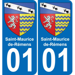 01 Saint-Maurice-de-Rémens blason autocollant plaque stickers ville