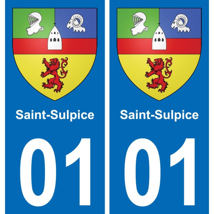 01 Saint-Sulpice blason autocollant plaque stickers ville
