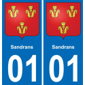 01 Sandrans stemma adesivo piastra adesivi città
