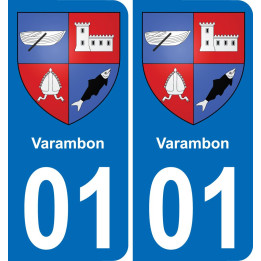 01 Varambon blason autocollant plaque stickers ville