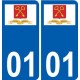 01 Béligneux logo ville autocollant plaque sticker