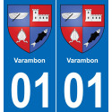 01 Varambon coat of arms sticker plate stickers city
