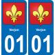01 Verjon coat of arms sticker plate stickers city