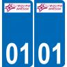 01 Bourg-en-Bresse logo autocollant plaque stickers ville