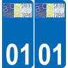 01 Bourg-Saint-Christophe wappen aufkleber typenschild aufkleber stadt