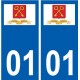 01 Béligneux logo ville autocollant plaque sticker