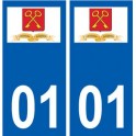 01 Béligneux logo ville autocollant plaque sticker
