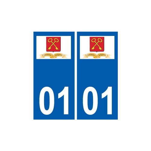 01 Béligneux logo ville autocollant plaque sticker