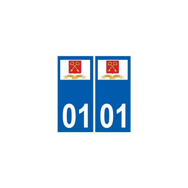 01 Béligneux logo ville autocollant plaque sticker