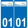 01 Brénod coat of arms sticker plate stickers city