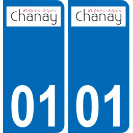 01 Chanay logo autocollant plaque stickers ville