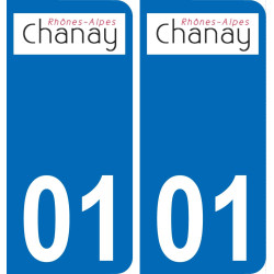 01 Chanay stemma adesivo piastra adesivi città