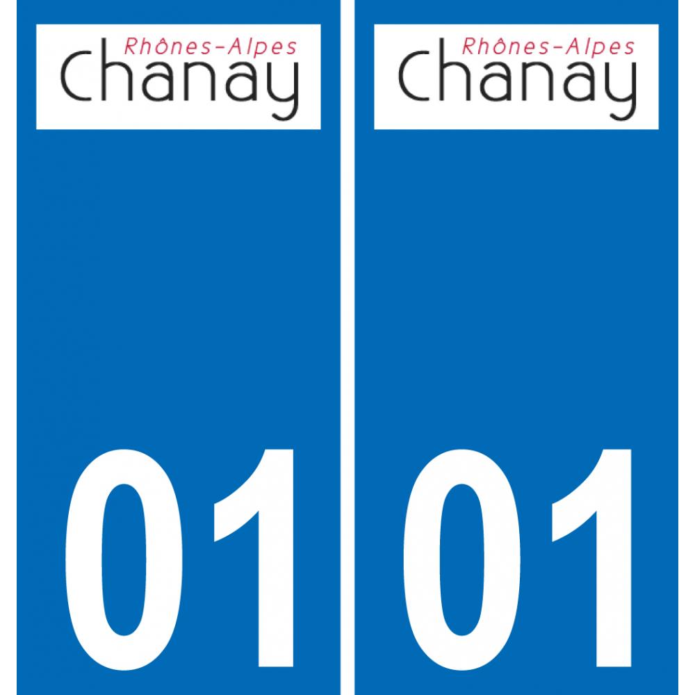 01 Chanay logo autocollant plaque stickers ville