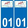 01 Domsure logo autocollant plaque stickers ville