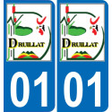 01 Druillat stemma adesivo piastra adesivi città