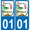 01 Druillat coat of arms sticker plate stickers city