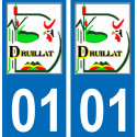 01 Druillat stemma adesivo piastra adesivi città