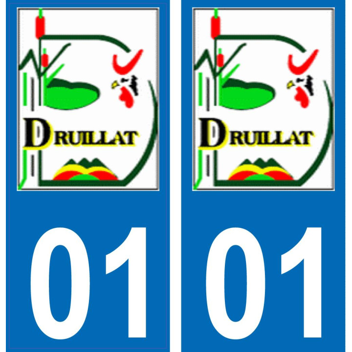 01 Druillat coat of arms sticker plate stickers city