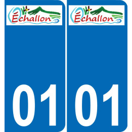 01 Échallon coat of arms sticker plate stickers city