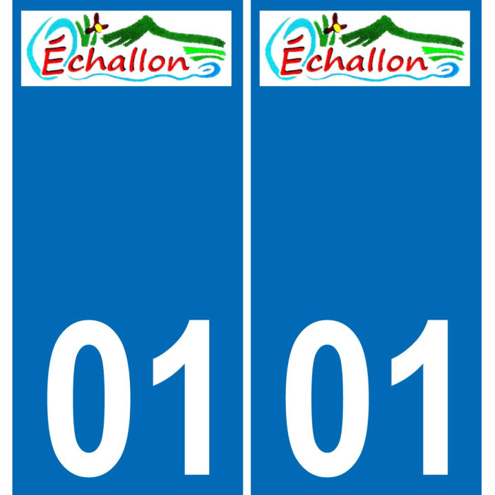 01 Échallon coat of arms sticker plate stickers city