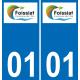 01 Foissiat logo autocollant plaque stickers ville
