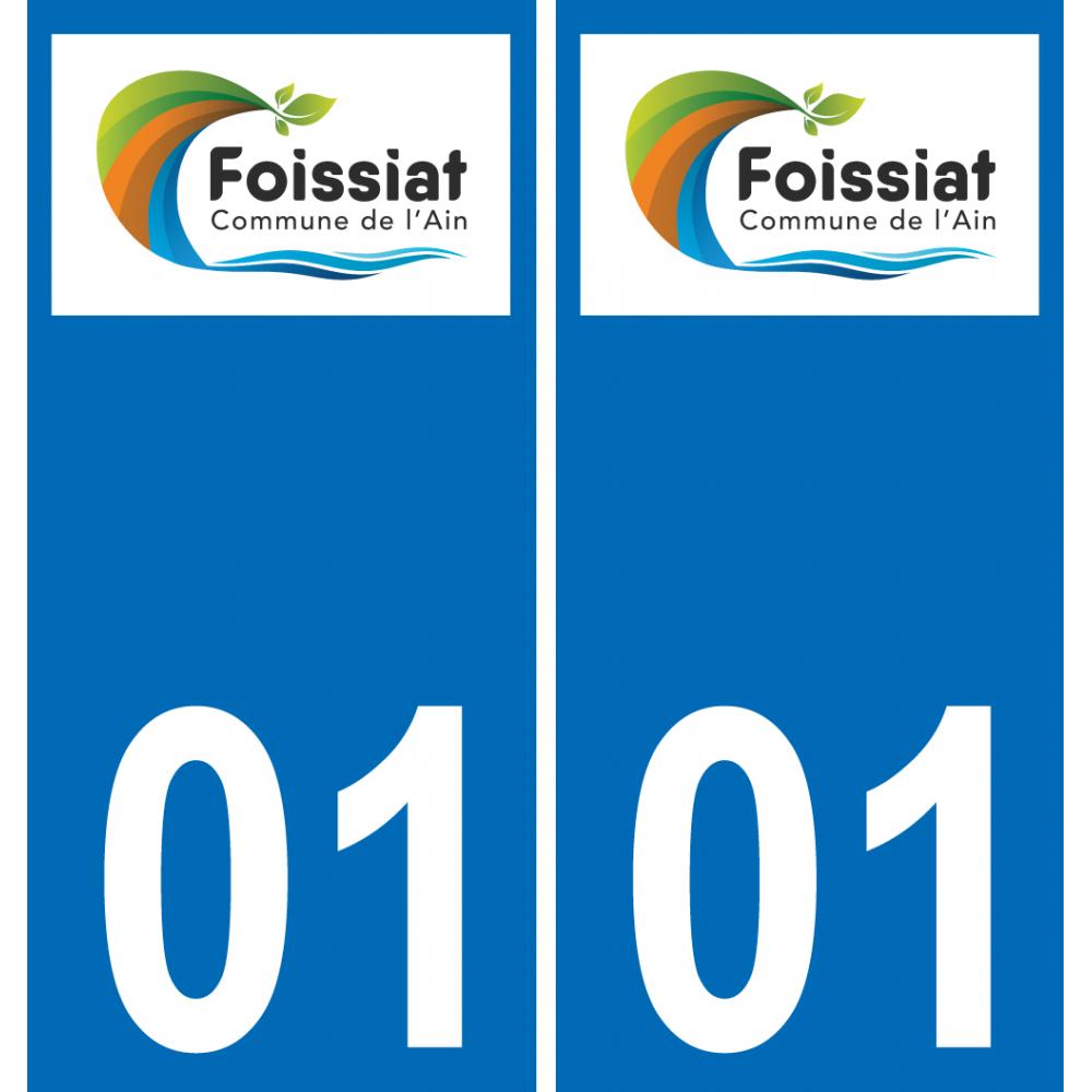 01 Foissiat logo autocollant plaque stickers ville