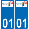 01 Gex wappen aufkleber typenschild aufkleber stadt