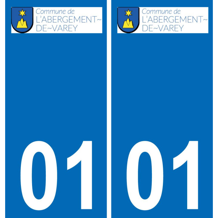 01 L'Abergement-de-Varey coat of arms sticker plate stickers city