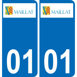 01 Maillat escudo de armas de la etiqueta engomada de la placa de pegatinas de la ciudad
