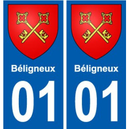 01 Béligneux ville autocollant plaque sticker