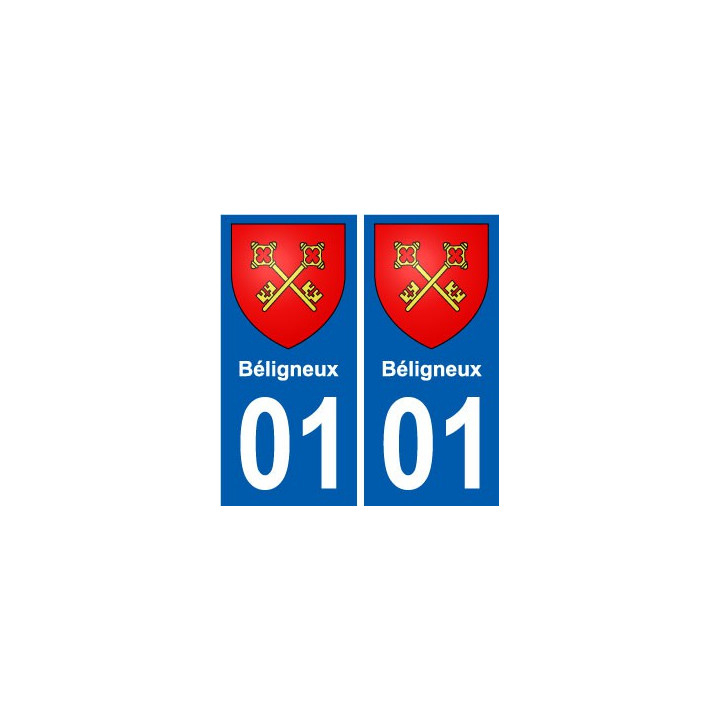 01 Béligneux ville autocollant plaque sticker