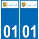 01 Maillat escudo de armas de la etiqueta engomada de la placa de pegatinas de la ciudad