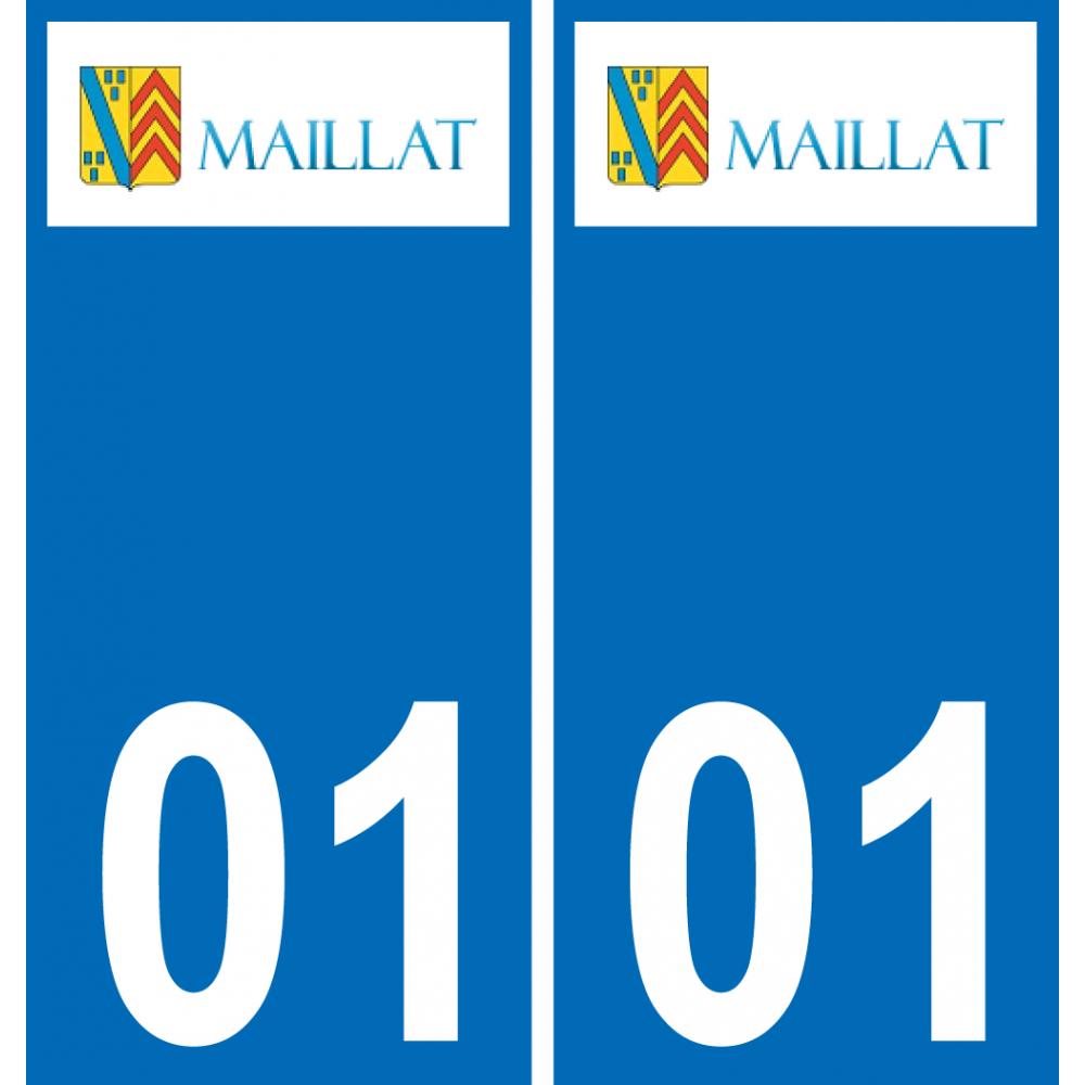 01 Maillat escudo de armas de la etiqueta engomada de la placa de pegatinas de la ciudad