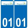 01 Mogneneins logo autocollant plaque stickers ville