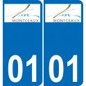 01 Montceaux coat of arms sticker plate stickers city