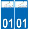 01 Montceaux logo autocollant plaque stickers ville