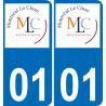 01 Montréal-la-Cluse logo autocollant plaque stickers ville