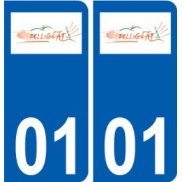 01 Bellignat logo ville autocollant plaque sticker