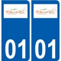 01 Bellignat logotipo de la ciudad de etiqueta, placa de la etiqueta engomada