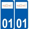 01 Bellignat logo ville autocollant plaque sticker