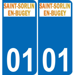 01 Saint-Sorlin-en-Bugey coat of arms sticker plate stickers city