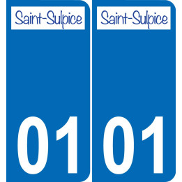 01 Saint-Sulpice escudo de armas de la etiqueta engomada de la placa de pegatinas de la ciudad